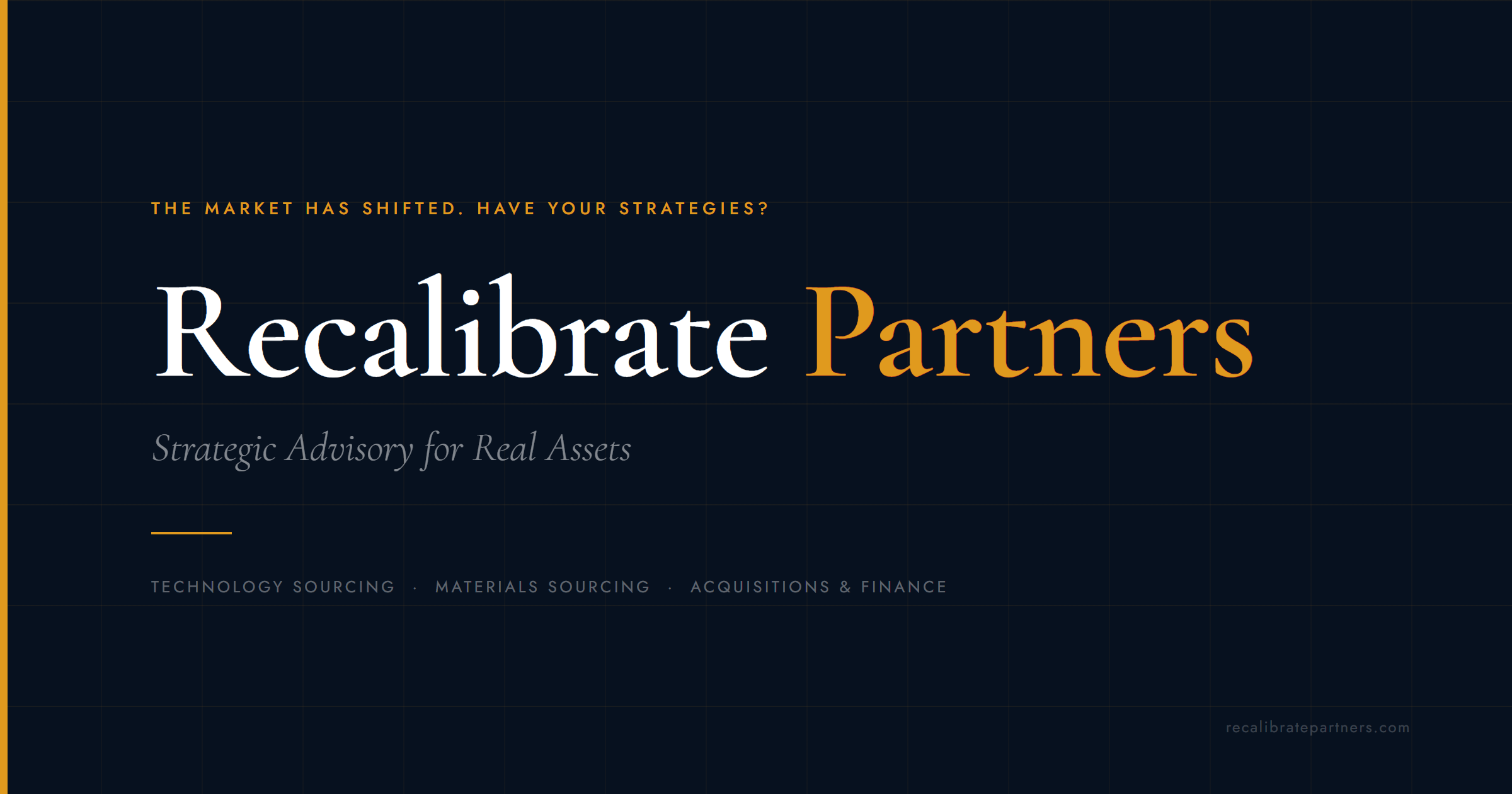 Recalibrate Partners — Strategic Advisory